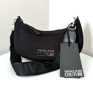 ⭕️ VERSACE JEANS Bag Black Shoulder Bag Nylon Logo